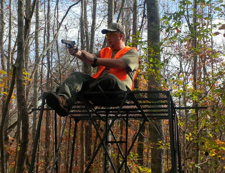 Glock 23 on hunting platform
