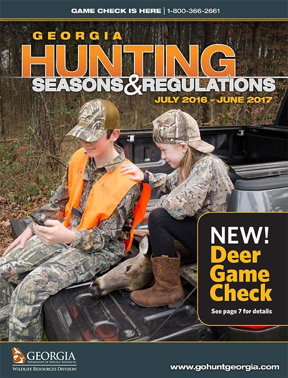 Georgia DNR hunting regulations 2016-2017