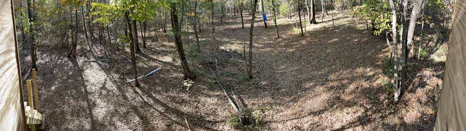 Panoramic
              view from west to east, facing northward