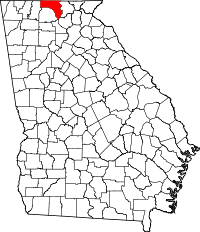 Fannin County in Georgia map