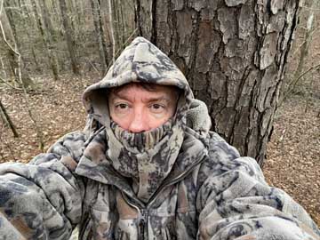 BITTER COLD!
              Wearing Natural Gear camo.