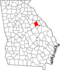Warren County in Georgia map